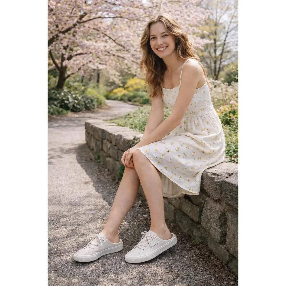 J.Crew 10 Wns White‎ Sneakers Clean Girl Preppy Coastal Minimal Boat SlipOns